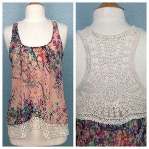 Collective Concepts Floral and Crochet Blouse
